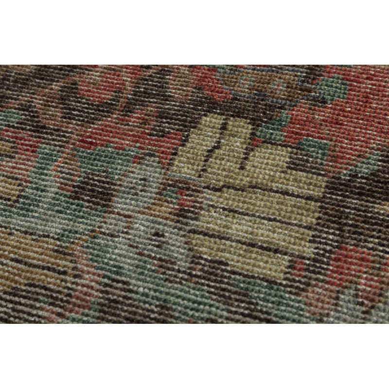 Transitional, Vintage Hand Knotted Wool Oriental Area Rug