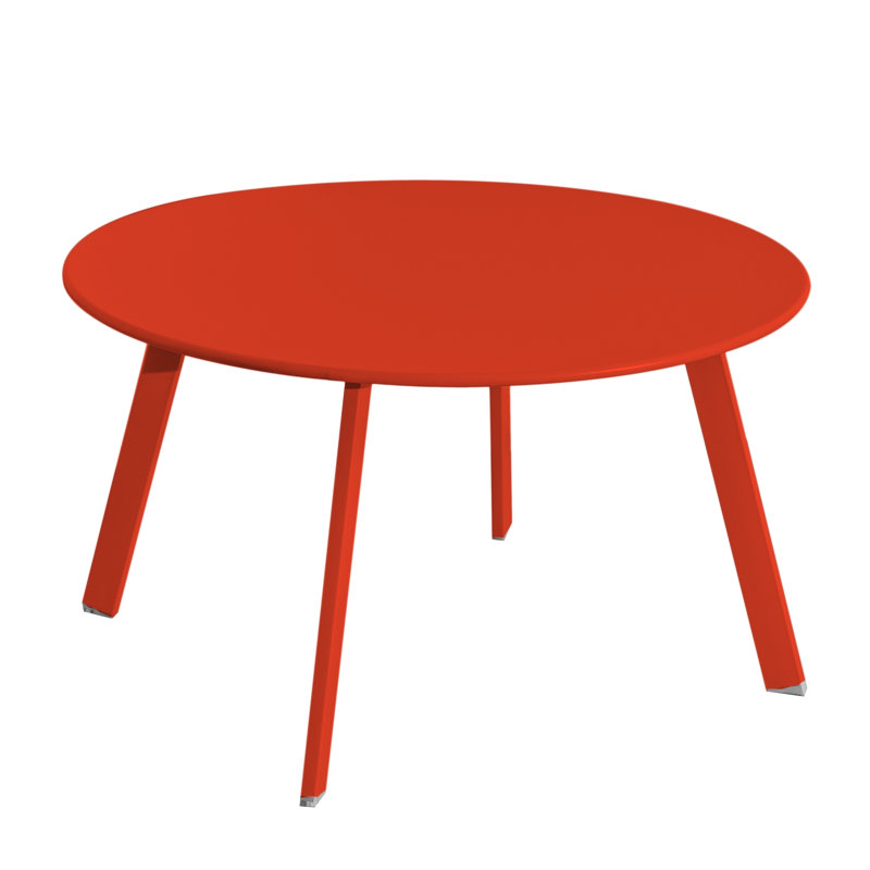 Mccreight Round Metal Outdoor Coffee Table , cm W cm D, 40cm H x 70cm W x 70cm D, Paprika
