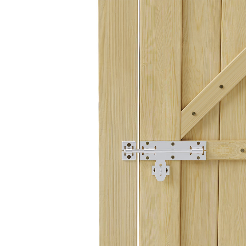 Wooden Garden Gate with Door Latch