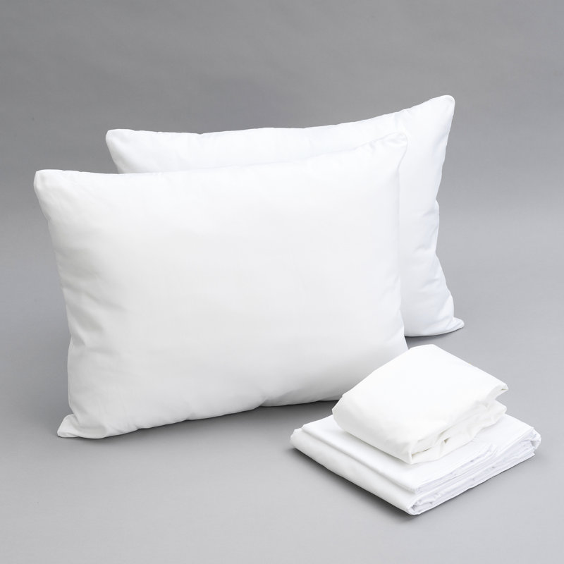 Lit simple TG avec couvre-oreiller, drap et protège-matelas. 100% microfibre douce à 90 g / m² Le protecteur offre une protection sur 5 côtés contre les déversements de liquide. Drap-housse pour lit double.