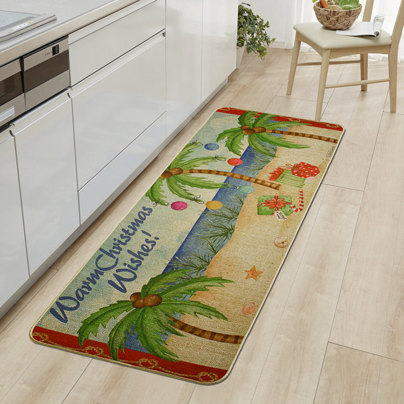 Tapis d'entrée antidérapant Lancefield Christmas Welcome 47 po x 18 po
