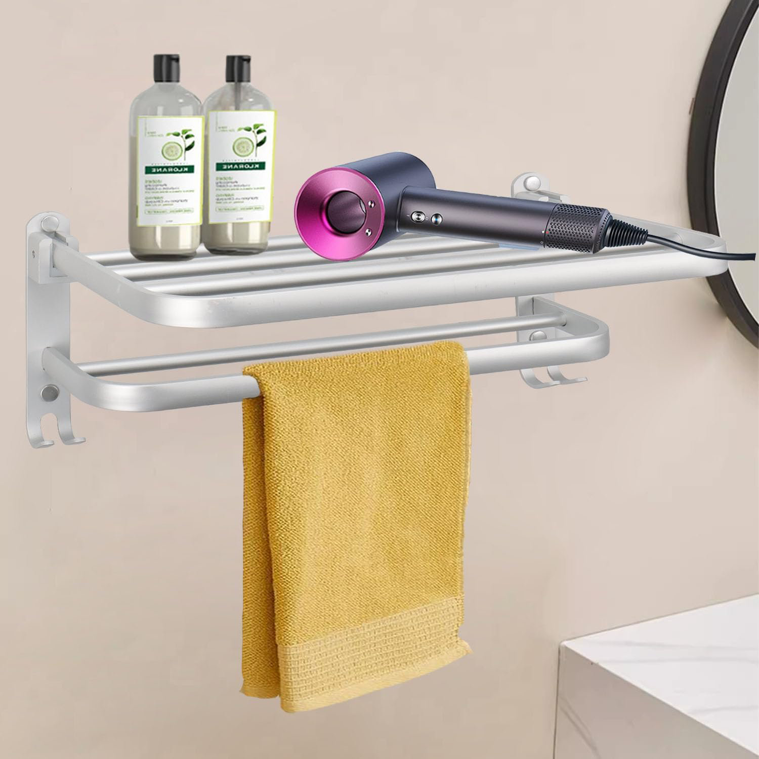 Space Saving Towel Rack