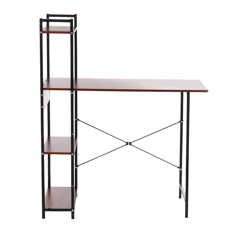119.89cm Rectangle Writing Desk, Coffee/Black, 109.98cm H x 89.92cm W x 37.85cm D