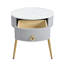 Ensemble de tables d'appoint modernes avec plateau en faux marbre et motif-1706128157