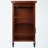 Gregory Utility Cart with Wheels - Cabinet and Open Shelf in Walnut, 33.05" H X 43.05" W X 18.30" D