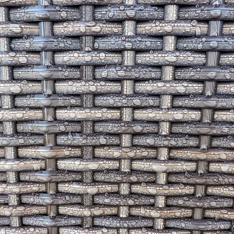 Fauteuil en teck et osier réticulé