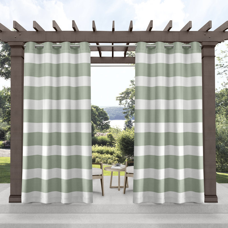 Agim Semi Sheer Curtain Pair, 54" W x 120" L, Seafoam