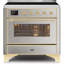 Cuisinière à induction 36 pouces avec 5 éléments à induction ILVE Majestic II Series (porte en verre)-48345129