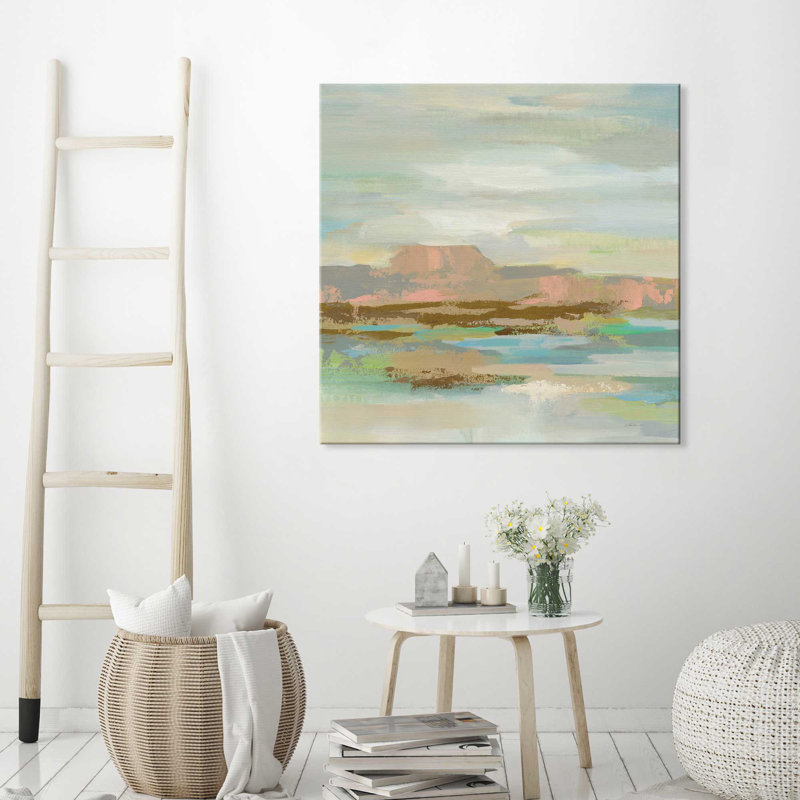 " Spring Desert II V2 ", 18" H x 18" W x 1" D, Wrapped Canvas