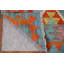 Tapis multicolore en laine réversible Kilim 7 x 9