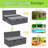Pe Wicker Outdoor Patio Daybed With Storage And Acacia Wood Table-55483814