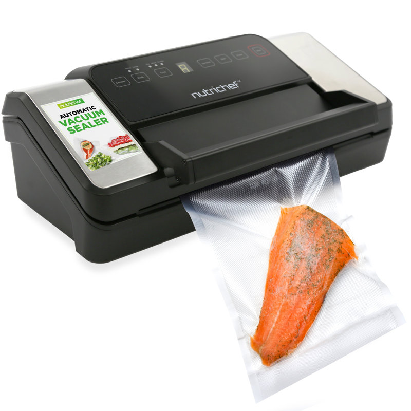 Nutrichef Automatic Food Vacuum Sealer With Double Sealing Function, Electric Air Sealing System For Dry, Liquid & Moist Foods, Reduces Food Waste, Preserve Freshness Of Proteins, Fruits, Vegetables
