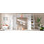 Lit mezzanine moderne en bois massif Mavon avec bureau intégré, escalier de rangement, glissoire et panier de basket-126227771