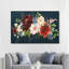 Automne floral bleu marine - Impression sur toile-58872932-58872937