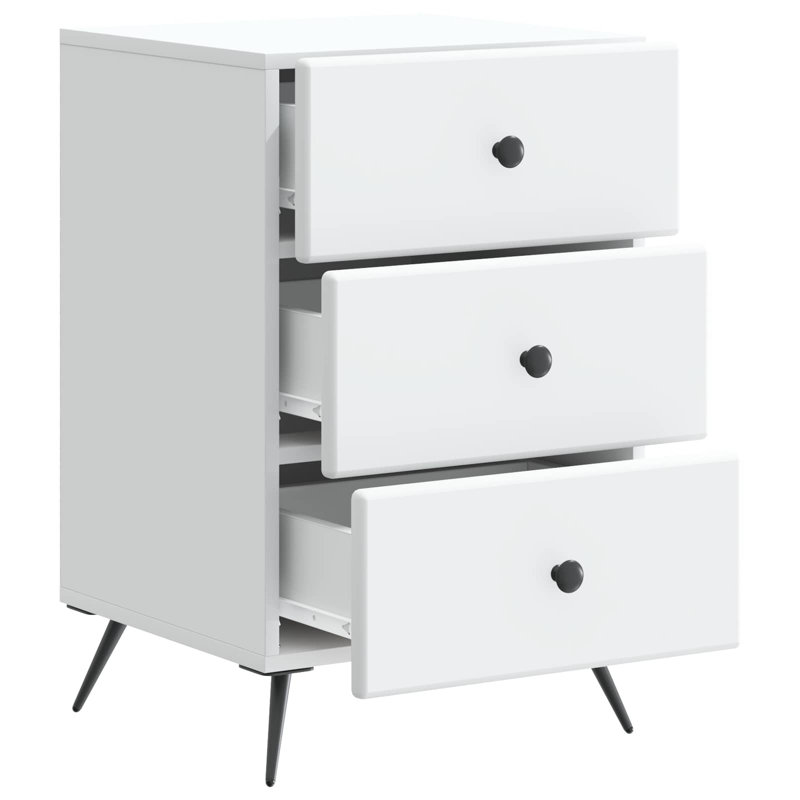 43cm W Engineered Wood Bedside Table