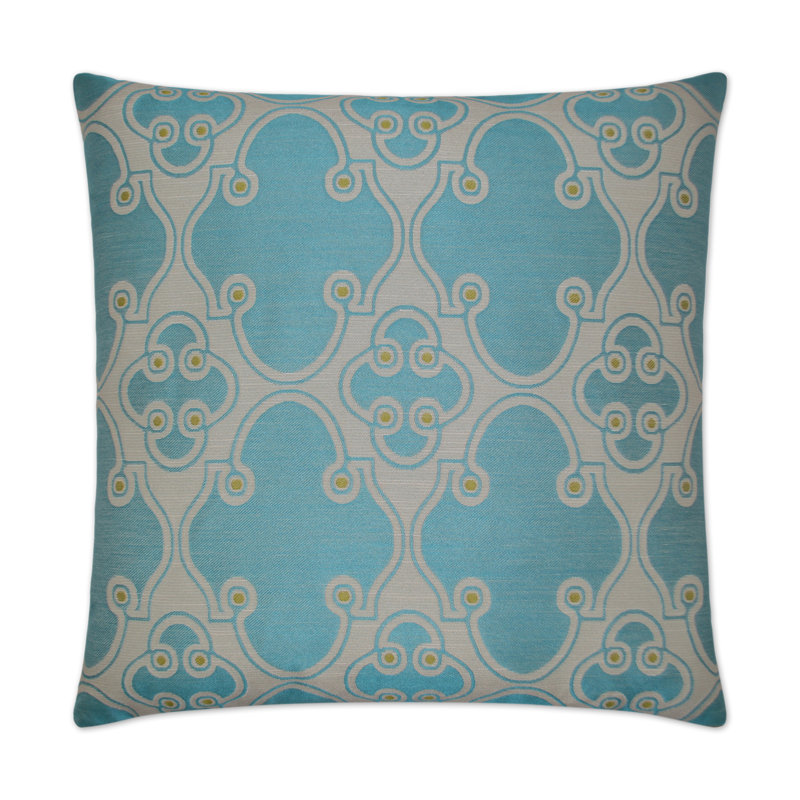 Jewelry Geometric Polyester, Rayon/Viscose Reversible Throw Pillow, 24"H x 24"W