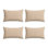 Ensemble de coussins décoratifs rectangulaires 4 po x 12 po x 20 po avec insert, tissu résistant à l'eau et aux rayons UV