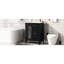 Meuble-lavabo de 24 pouces, en bois massif et noir, deux tiroirs, porte, tablette réglable, lavabo en céramique, verre, autoportant, style moderne, grand meuble-lavabo de 24 po avec une armoire en verre lisse-130603197