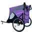 Remorque de vélo 2 en 1 et chariot à poussoir pour animaux de compagnie - attache amovible, roues à dégagement rapide et sac de rangement en dessous, peut supporter jusqu'à 100 lb