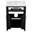Ensemble de meuble-lavabo 24 po avec lavabo en céramique, meuble-lavabo compact luxueux, 2 portes à fermeture douce, tablette réglable-1614704957