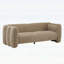 Élégant canapé en velours à 3 places au design ondulé, parfait pour les salons, les chambres et les appartements, offrant confort et style