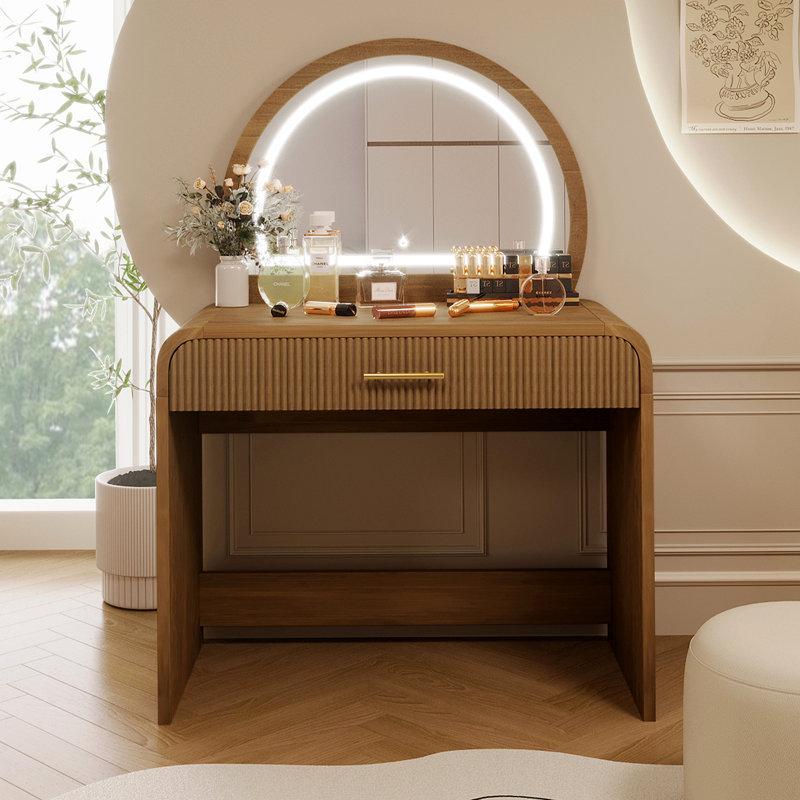Coiffeuse avec miroir, Espresso