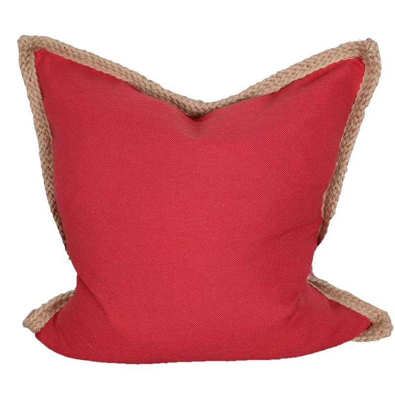 Coussin décoratif plumes, Rouge