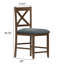 Gracie Oaks Solid Wood Bar Stools - Straight-Leg Farmhouse Stools with Upholstered Seats-747912800
