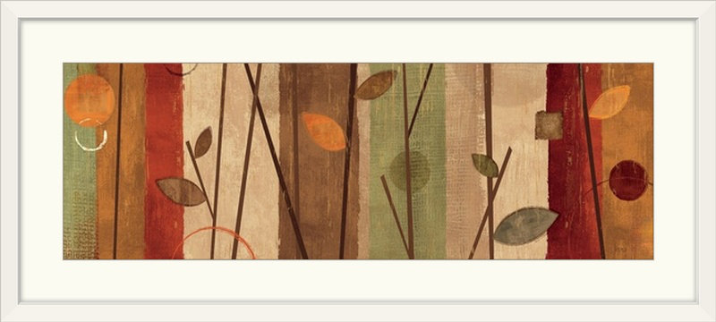 « modern forest natural » par veronique charron, impression, H 20 po x l 44 po x P 1 po, Cadre blanc