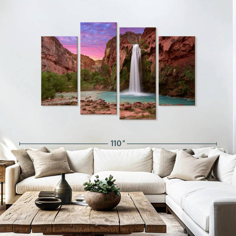Alvord, superbe cascade Havasu, H 54 po x l 84 po