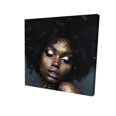 Look of Desire - Figurative Yellow Canvas for Home Decor