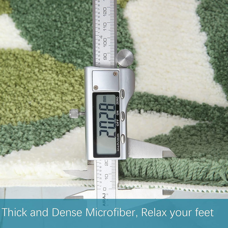Tapis de salle de bain - Tapis de bain vert antidérapant