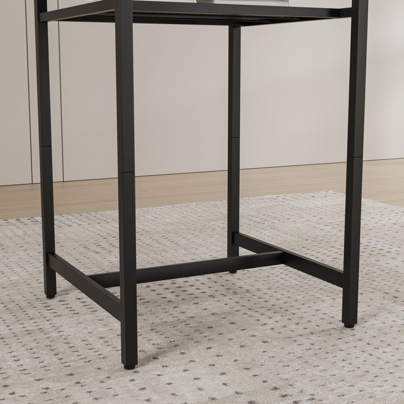 Ensemble de table de bar moderne avec 2 tabourets, dossiers et conception compacte pour les cuisines et les appartements compacts