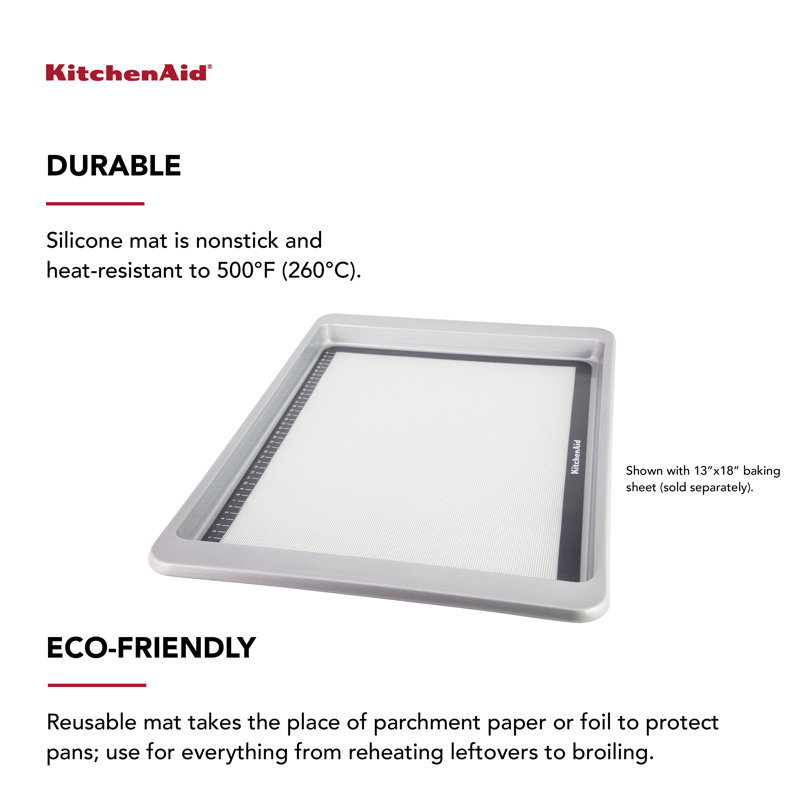 Silicone Baking Mat, 12X17-Inch, Gray