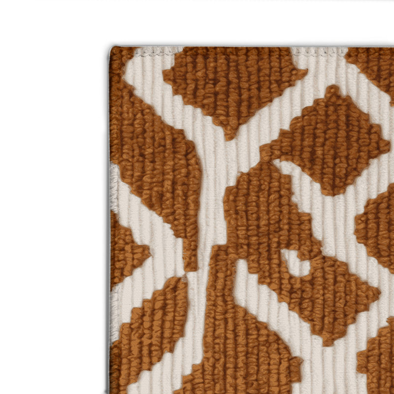 Tapis intérieur et extérieur beige Trellis, Rectangle 4pi x 6 pi