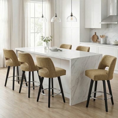Tabourets de bar pivotants de 26,4 po de hauteur (ensemble de 6)