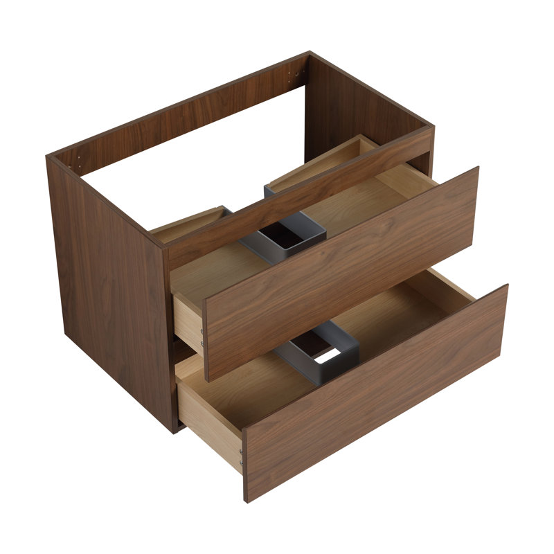 Armoire de salle de bain murale avec deux tiroirs de rangement, H 19,71 po x l 29,33 po x P 17,96 po