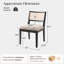 Demetruis 20''W Coastal Solid Wood Dining Chair with Rattan Backrest(Set of 4)-540051929