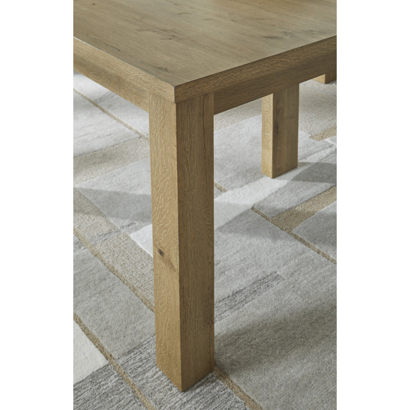 Rustic Oak Extendable Rectangular Dining Table for Ten