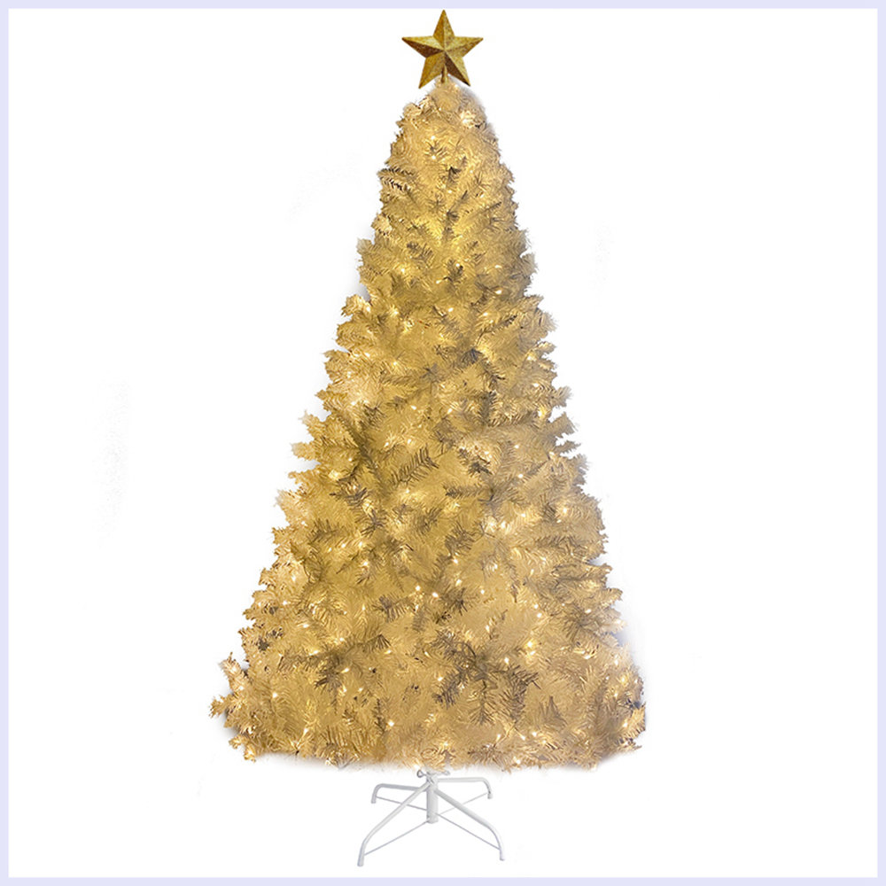 Zimtown 7ft Pre-Lit Artificial Christmas Tree w/ 500 LED Color