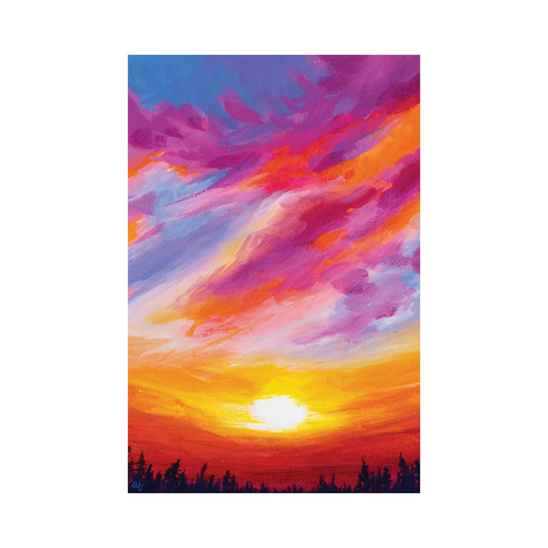 «August Sunset II» par Andrea Fairservice, reproduction d'art sur toile tendue, H 26 po x l 18 po x 1,5 po