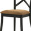 Chaise d'appoint brune et noire (ensemble de 2)