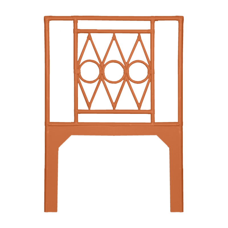 Devonshire Open-Frame Headboard, Twin, Citrus Orange