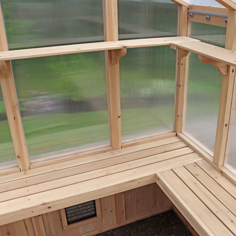 6.7 x 7.8 Meridian Greenhouse, 20.32' H x 17.78' W x 22.86' D
