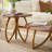 Modern Petal-Shaped Coffee Table Set with Walnut Veneer Top, Gold Tone Stainless Steel Leg Nesting Tables for Living Room, Mid-Century