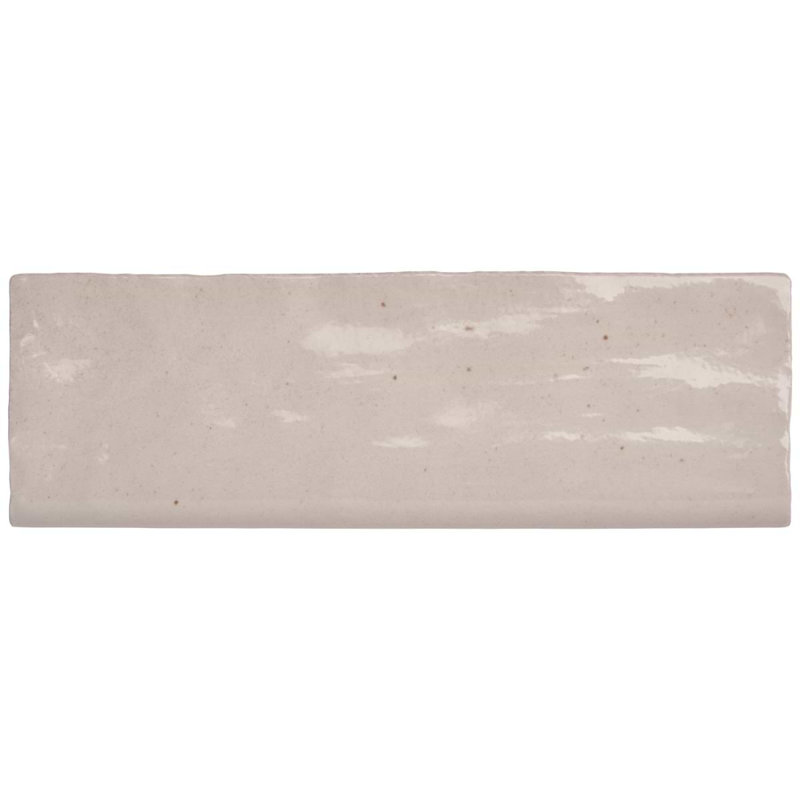 Portmore 3X8 Glossy Ceramic Bullnose, Sand