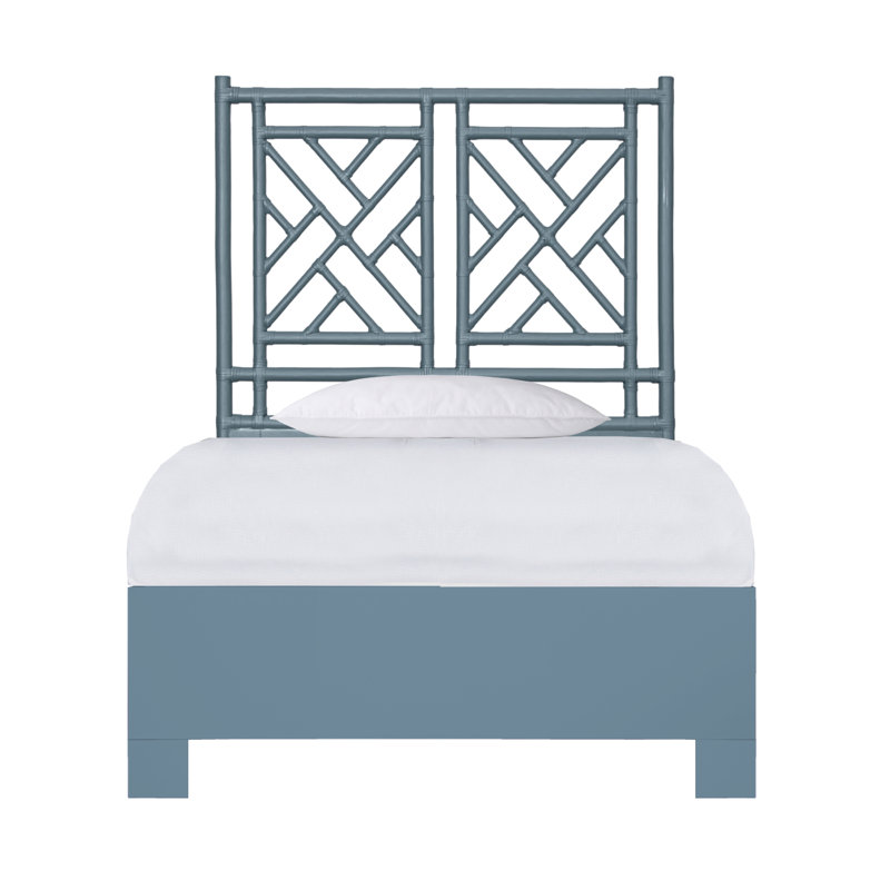 Chippendale Open-Frame Bed, Extra-long Twin, Regatta Blue
