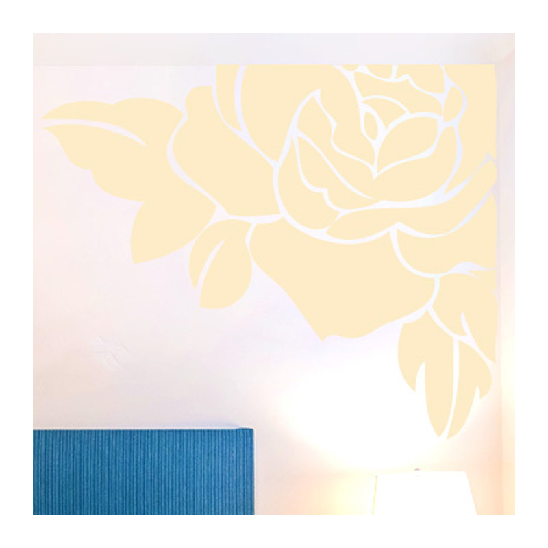 Plants & Flowers Non-Wall Damaging Wall Decal, Large, Beige