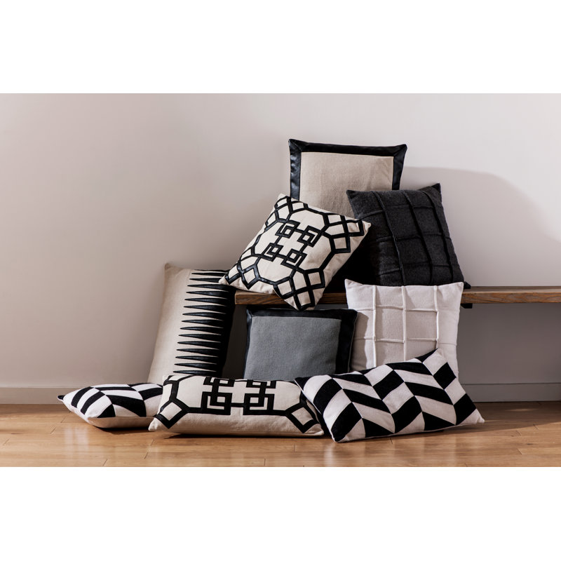 Best Striped Square Throw Cushion, Grey