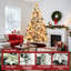 6 FT Flocked PE Pine Needle Christmas Tree | Pre-Lit Artificial Tree with Fairy Lights | Christmas Decoration Compatible | Dense Branches & Pine Cones Holiday Festive Tree-1965138257